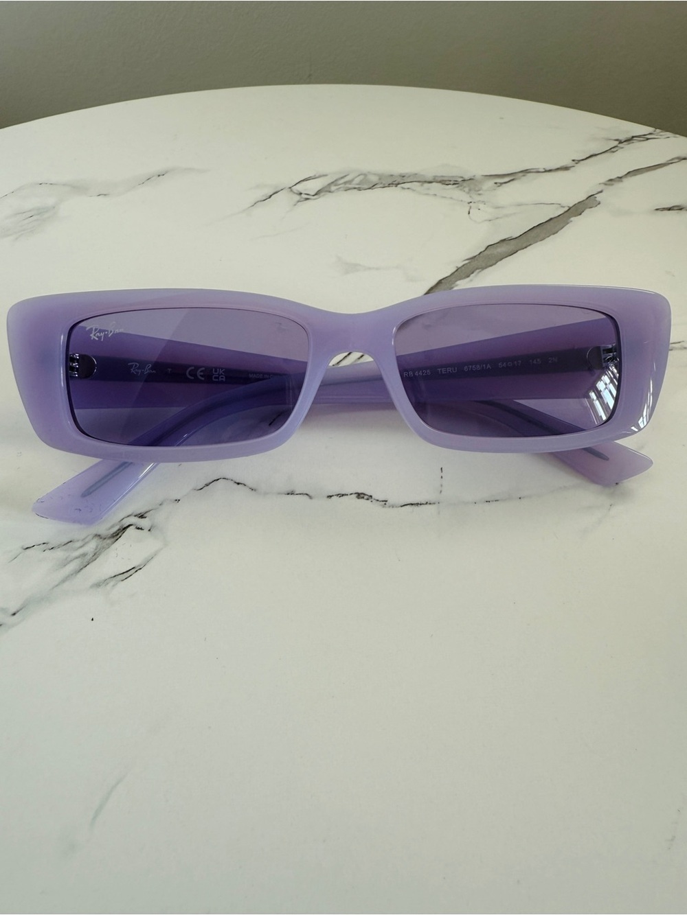 Ray-Ban Lilac Rectangular Sunglasses